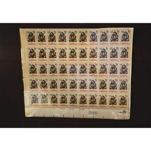 MNH 1973 Scott #1508 Christmas Needlepoint 8 Cent Stamp Sheet of 50 Stamps